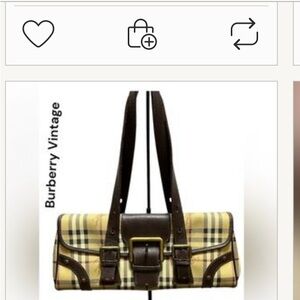 Burberry Vintage Check Bag with Brown Accents
